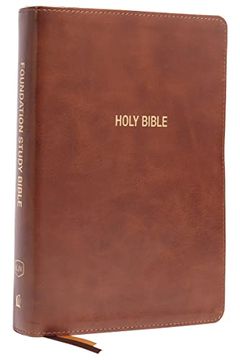 portada Kjv, Foundation Study Bible, Large Print, Leathersoft, Brown, red Letter, Comfort Print: Holy Bible, King James Version (in English)