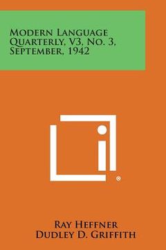 portada Modern Language Quarterly, V3, No. 3, September, 1942