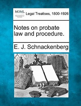 portada notes on probate law and procedure. (in English)