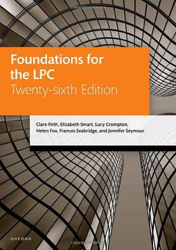 portada Foundations for the lpc (Legal Practice Course Manuals) (in English)