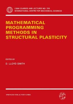 portada Mathematical Programming Methods in Structural Plasticity (en Inglés)