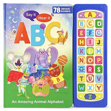 portada Say it Hear it abc Animals - 26-Button Board Sound Book for Children and Preschoolers, Ages 2-5 
