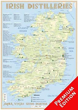 portada Whiskey Distilleries Ireland - Poster 42X60Cm Premium Edition the Whiskey Landscape of Ireland in Overview (en Inglés)
