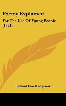 portada poetry explained: for the use of young people (1821) (en Inglés)