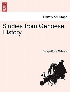 portada studies from genoese history (en Inglés)