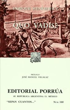 portada Quo Vadis (Sepan Cuantos # 160) (Spanish Edition)