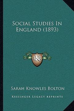 portada social studies in england (1893) (en Inglés)