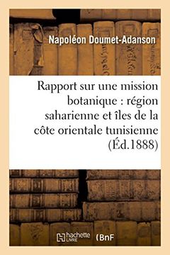 portada Rapport mission botanique en 1884 (région saharienne, nord grands chotts, îles orientale Tunisie) (Sciences) (French Edition)