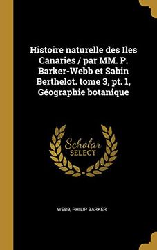 portada Histoire Naturelle Des Iles Canaries 