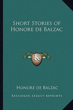 portada short stories of honore de balzac