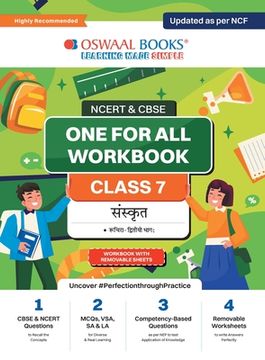 portada Oswaal NCERT & CBSE One for all Workbook Sanskrit Class 7 Updated as per NCF MCQ's VSA SA LA For Latest Exam (en Sánscrito)