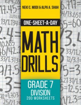 portada One-Sheet-A-Day Math Drills: Grade 7 Division - 200 Worksheets (Book 24 of 24) 
