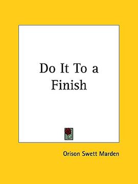 portada do it to a finish (in English)