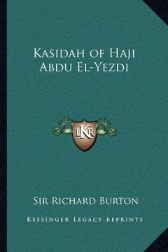 portada kasidah of haji abdu el-yezdi (en Inglés)