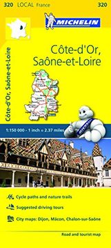 portada Michelin FRANCE: Côte-d'Or, Saône-et-Loire Map 320 (Maps/Local (Michelin))