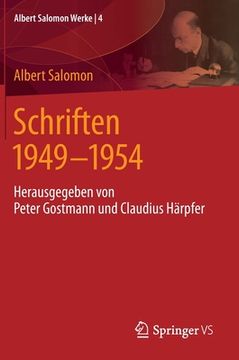 portada Schriften 1949 - 1954: Herausgegeben Von Peter Gostmann Und Claudius Härpfer (en Alemán)