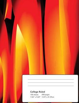 portada Abstract Flames Composition Notebook: College Ruled 100 Sheets/200 Pages 7.44x9.69 (en Inglés)