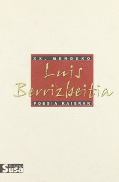 portada Luis Berrizbeitia - Xx. Mendeko Poesia Kaierak (in Basque)