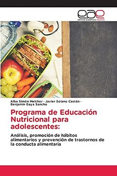 portada Programa de Educación Nutricional Para Adolescentes:  Análisis, Promoción de Hábitos Alimentarios y Prevención de Trastornos de la Conducta Alimentaria