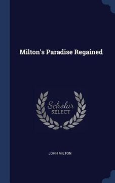 portada Milton's Paradise Regained (in English)