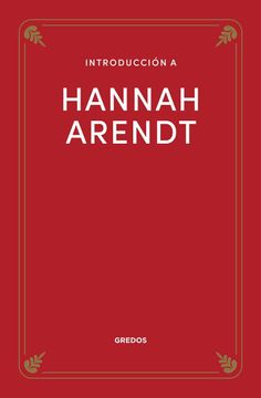 portada Introduccion a Hannah Arendt