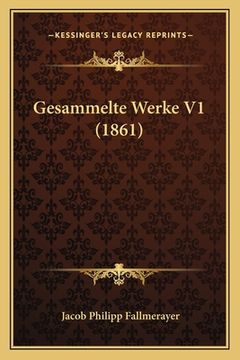 portada Gesammelte Werke V1 (1861) (en Alemán)