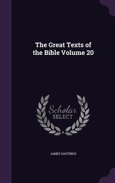 portada The Great Texts of the Bible Volume 20 (en Inglés)