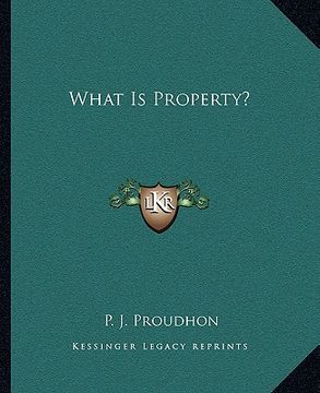 portada what is property? (en Inglés)