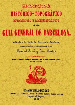 portada guia general de barcelona. manual historico topografico