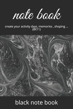 portada note book: create your activity days, memories, shoping ...(8X11) (en Inglés)