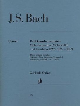 portada Sonatas for Viola da Gamba and Harpsichord bwv 1027-1029 (Version for Viola da Gamba or Violoncello) (in German)