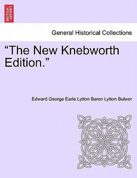 portada "the new knebworth edition." (in English)