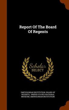 portada Report Of The Board Of Regents (in English)