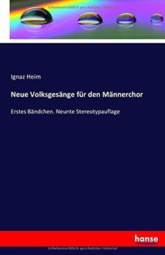 portada Neue Volksgesänge für den Männerchor