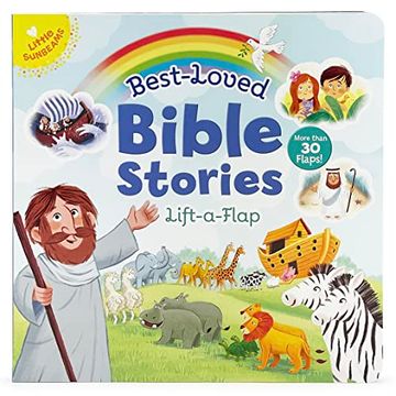 portada Best-Loved Bible Stories Children's Large Lift-A-Flap Board Book for Babies and Toddlers (Little Sunbeams) (en Inglés)