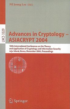 portada advances in cryptology - asiacrypt 2004: 10th international conference on the theory and application of cryptology and information security, jeju isla (in English)