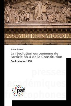 portada La résolution européenne de l'article 88-4 de la Constitution