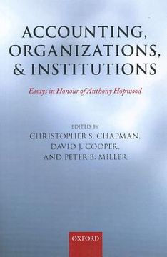 portada accounting, organizations, and institutions