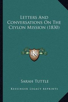 portada letters and conversations on the ceylon mission (1830)