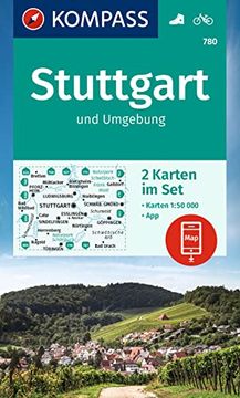portada Kompass Wanderkarten-Set 780 Stuttgart und Umgebung (2 Karten) 1: 50. 000 (en Alemán)