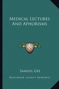portada medical lectures and aphorisms (en Inglés)