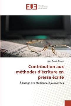 portada Contribution aux méthodes d'écriture en presse écrite