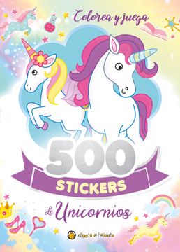 portada 500 Stickers de Unicornios Colorea y Juega