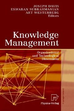 portada knowledge management: organizational and technological dimensions