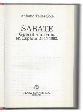 portada Sabaté: Guerrilla Urbana en España (1945-1960)
