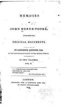 portada Memoirs of John Horne Tooke, Interspersed with Original Documents - Vol. II (en Inglés)