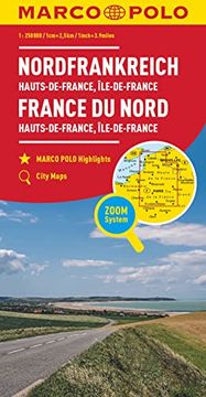portada Northern France Marco Polo Map: Ile de France, Haute-Normandie, Picardie (Marco Polo Maps) (en Francés)
