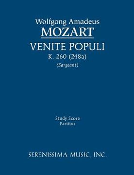 portada Venite populi, K.260/248a: Study score (in Latin)
