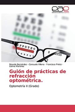 portada Guión de Prácticas de Refracción Optométrica.  Optometría ii (Grado)