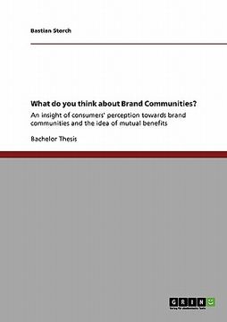 portada what do you think about brand communities? (en Inglés)